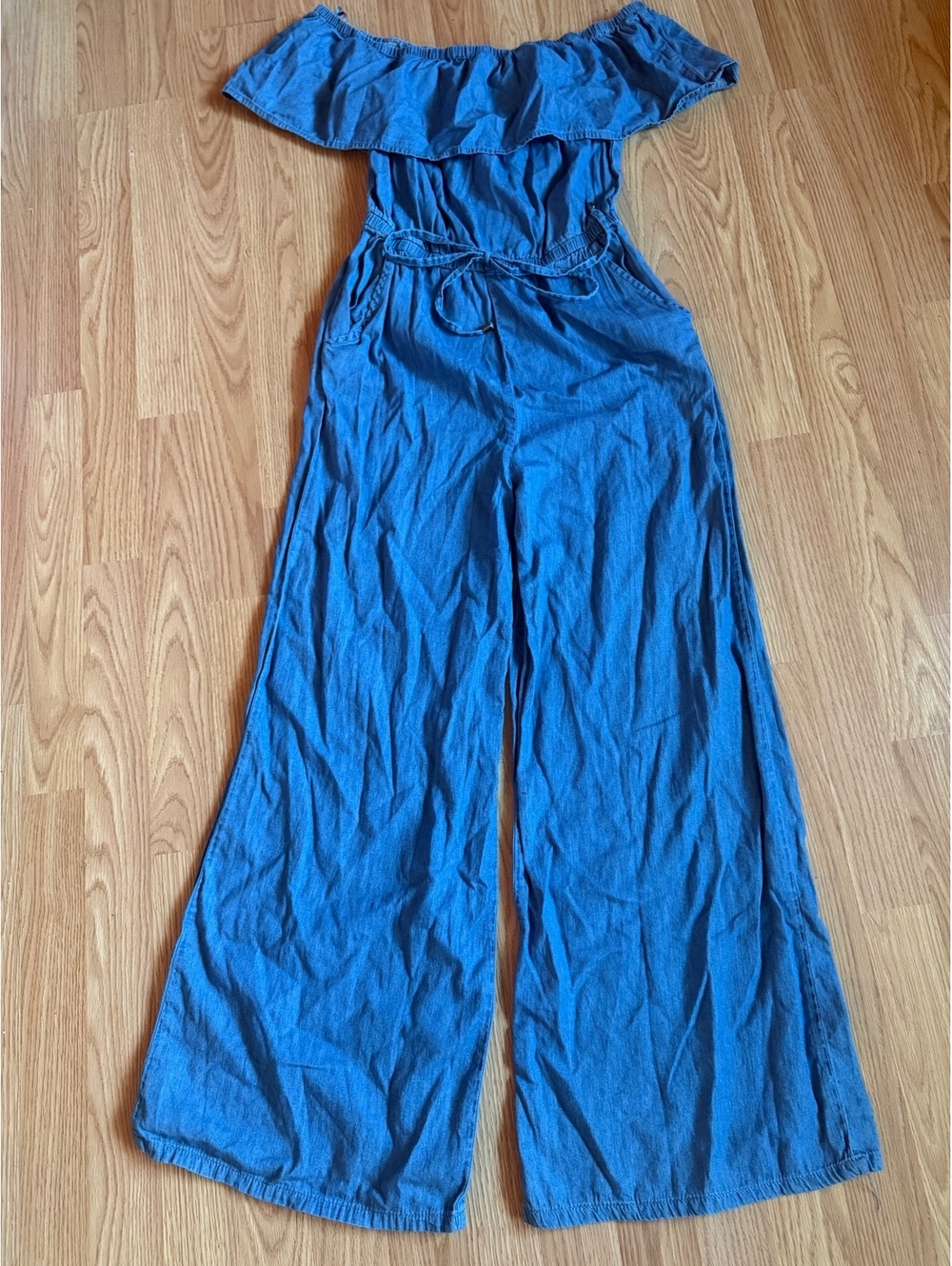 Jealous Tomato Jumper Wide Leg Lightweight Denim Size small